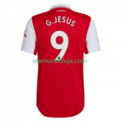 Camisola Arsenal Gabriel Jesus 9 Homem Equipamento Primeiro 2022-2023 Manga Curta